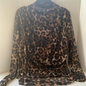 Marissa Olivia Animal Cheetah Blouse SIZE 2X NEW